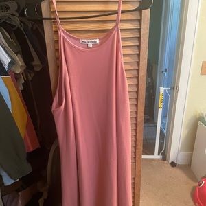 Pink mid length dress